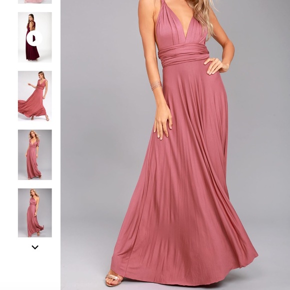 tricks of the trade rusty rose maxi dress